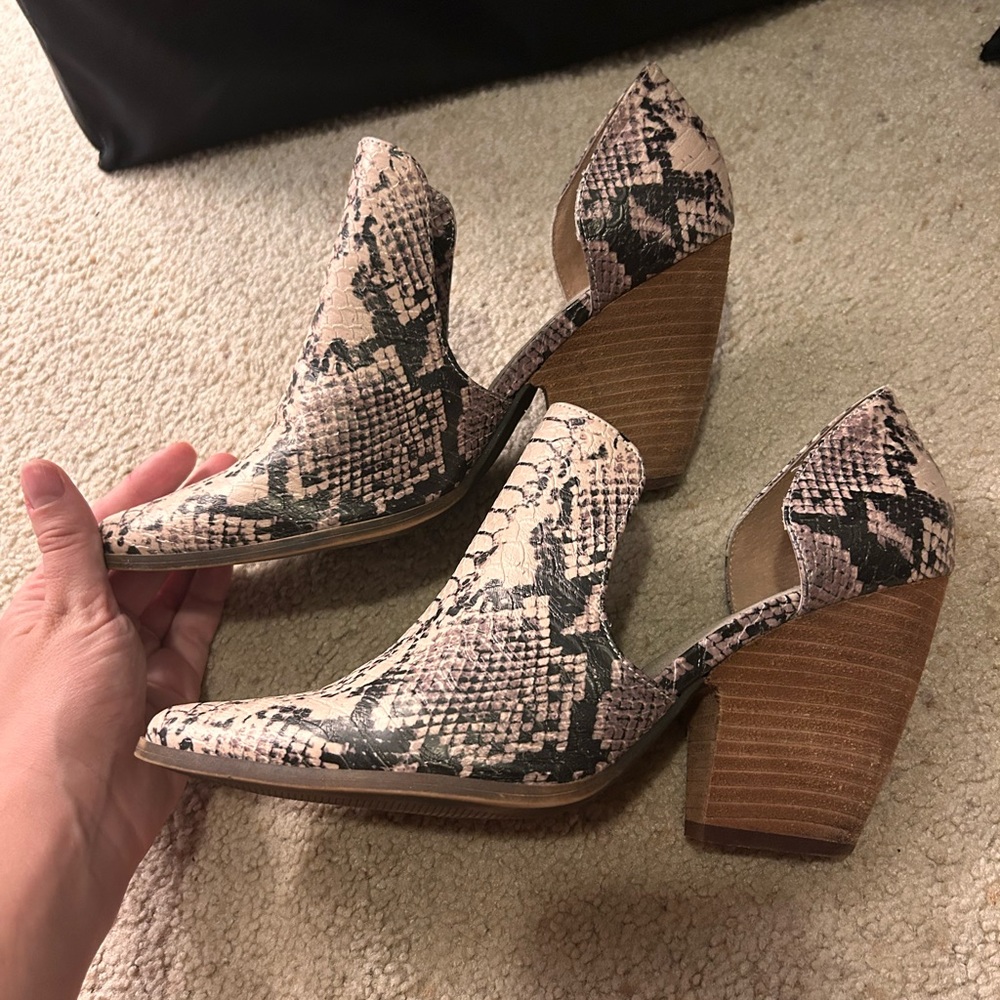 Charles by Charles David snake skin booties
